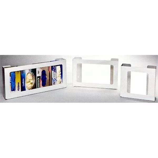 RackEm Racks 5116-W 4-Box Rack’Em Rackstal Plastic Box Glove Dispenser - White Heavy- Duty Plastic, Rack’Em Racks, Mfr#: 5116-W
